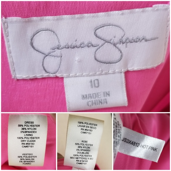 Jessica Simpson | Hotpink Strapless Flower Dress - Picture 5 of 8